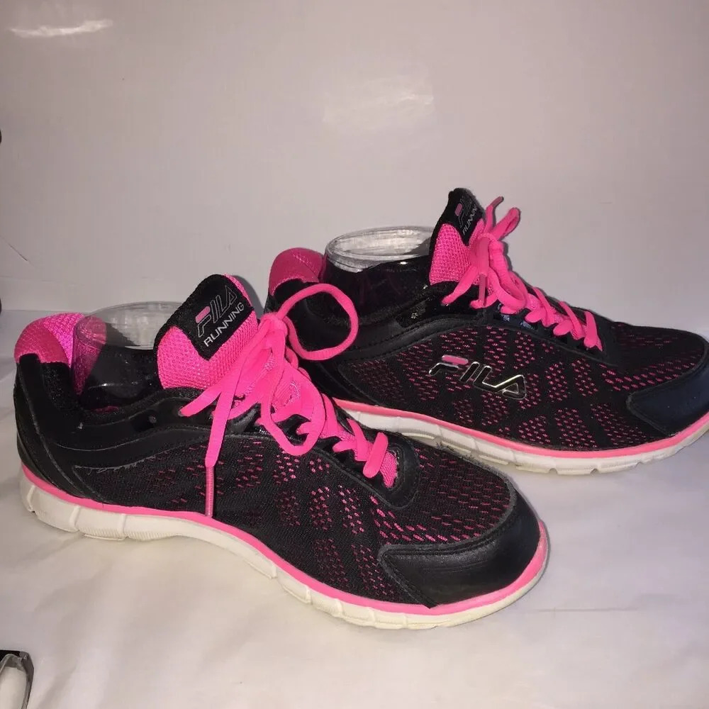 Fila Womens Black n Pink Running Shoes Sneakers Size 9.5 - Picture 7 of 7